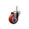 Service Caster 35 Inch Red Polyurethane Wheel Swivel 58 Inch Threaded Stem Caster Service Caster SCC-TS20S3514-PPUB-RED-58212 - alternate 1